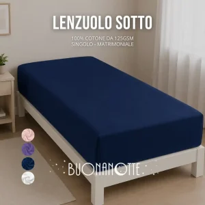 Lenzuolo Sotto con Angoli BuonaNotte – 100% Puro Cotone 125 GSM