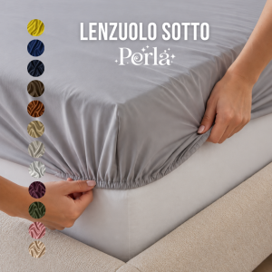 Lenzuolo Sotto Matromoniale in Raso di Cotone 200 TC - Linea Perla