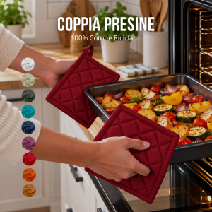 Coppia Presine Tinta Unita – 100% Cotone