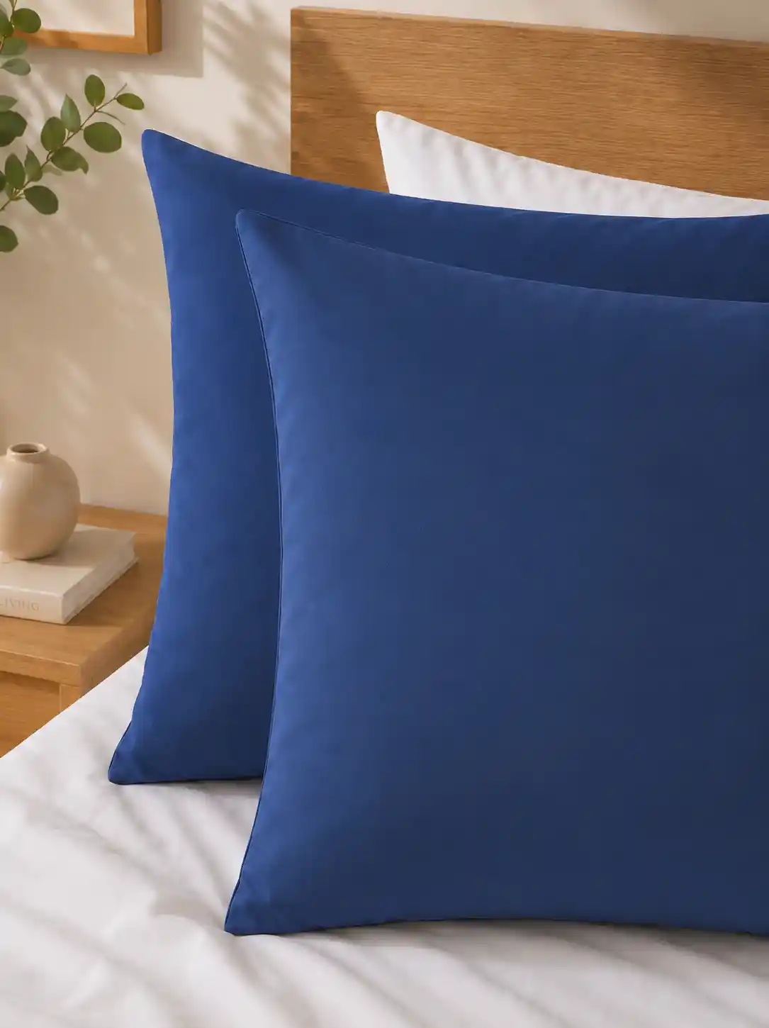 Cuscini federa blu microfibra no stiro