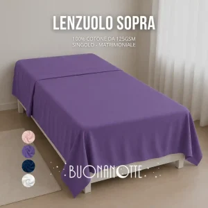 Lenzuolo Sopra BuonaNotte – 100% Puro Cotone 125 GSM