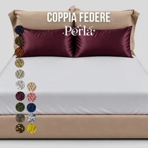 Coppia Federe Raso di Cotone Satin 200TC - Linea Perla