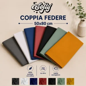 Coppia Federe in microfibra - linea SOFTY.