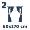 Tenda - 2 pannelli da 60x270 cm