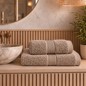 Set 2 Asciugamani Bagno 100% Cotone 550 GSM - Coccolami