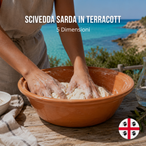 Scivedda Sarda in Terracotta – Ciotola Tradizionale per Impasti e Cucina