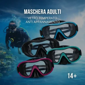 Maschera Sub Adulto in Vetro Temperato