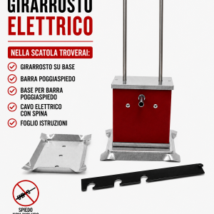 girarrosto-elettrico girarrosto elettrico con poggiaspiedo