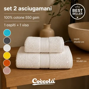 Linea Coccola - Asciugamani Bagno - Set 2 pezzi