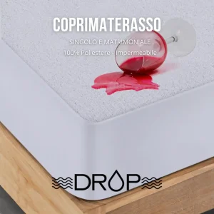 Coprimaterasso Drop – Impermeabile ed Elasticizzato | Singolo e Matrimoniale
