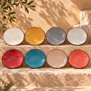 Piatto frutta in Ceramica Artigianale Linea Imperfetti | Set 6 Pezzi